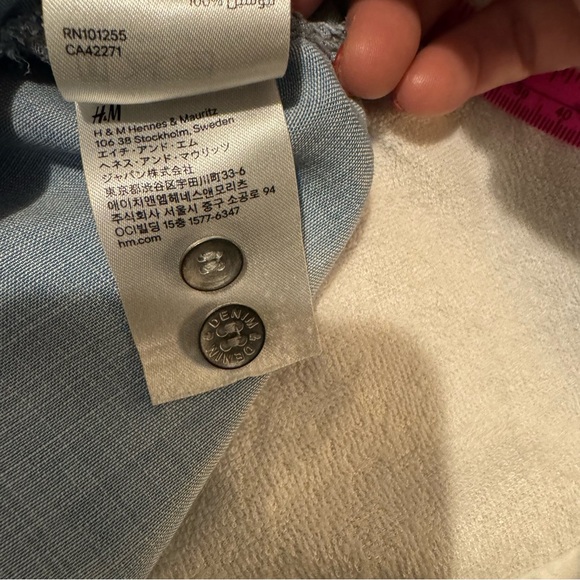 H&M Denim Chambray Midi Button Down Shirt Dress size 12 - Picture 10 of 11